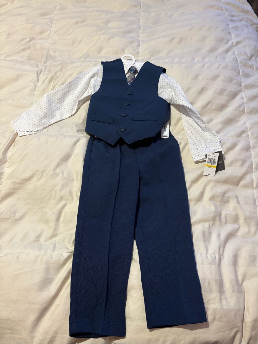 Kid’s suit with vest blue